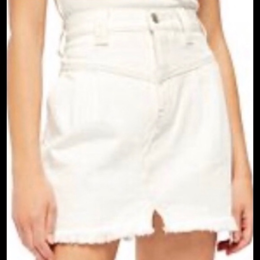 Free People Sidecar Mini Cotton Denim Skirt